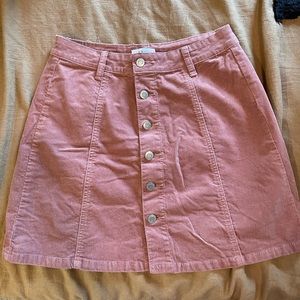 Pink Button Down Skirt